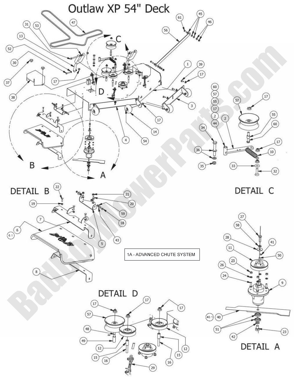2014 Outlaw XP - 54" Deck Assembly